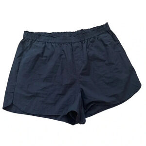 Madewell Women's Black Pull-on Cotton Shorts with Elastic Waistband Size XXL NWT